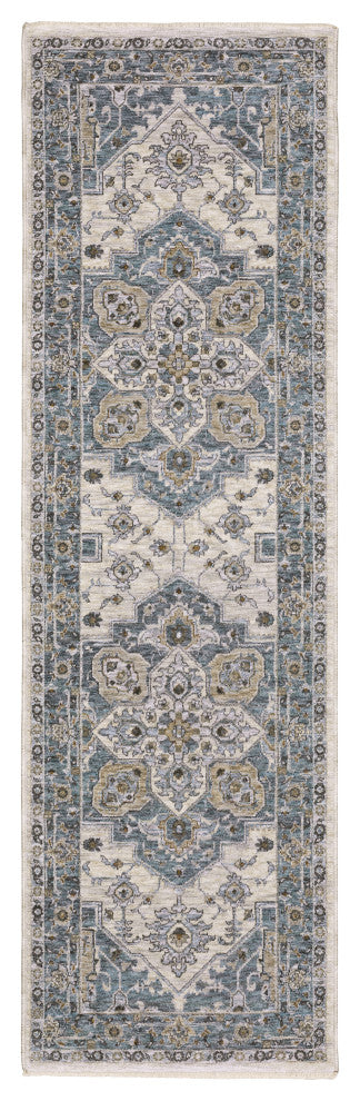 Oriental Weavers Maharaja 051F1 Medallion Rug, Blue, 3'3"x5'