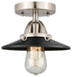 Innovations 288-1C-SN-M6-BK-LED 1 Light Semi-Flush Mount, Brushed Satin Nickel