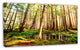 Dense Trees in Green Rain Forest, Oversized Landscape Canvas Art, 32"x16"