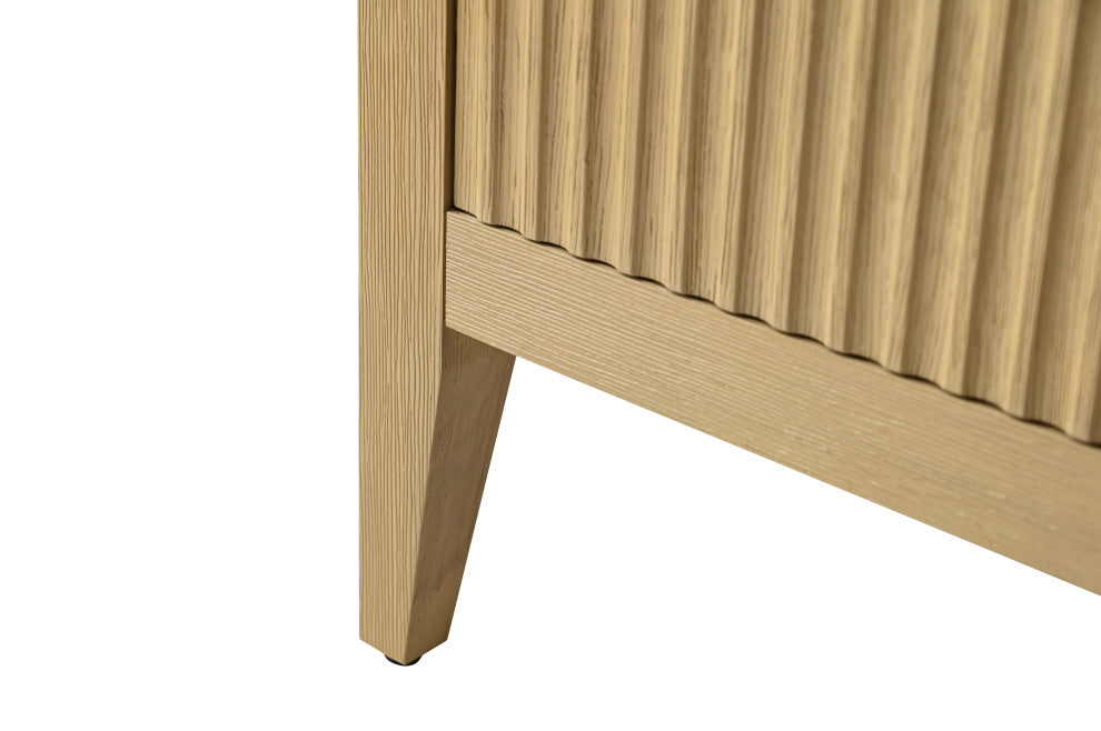 Vanity Art Freestanding Vanity, Natural Oak, 20", Single Sink, Golden Brushed