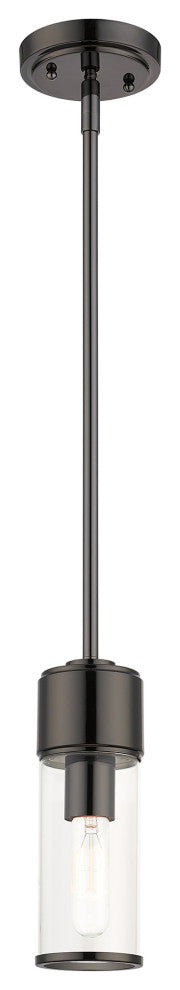 Quincy 1-Light Black Chrome Mini Pendant
