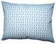 "Bird's Feet" Hand-Printed Canvas Pillow, Coastal Blue, 14x18
