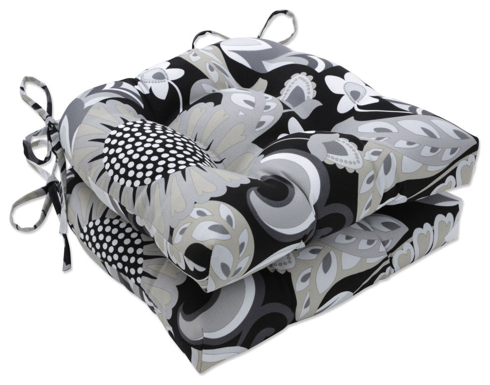 Sophia Graphite Reversible Chair Pad Set of 2