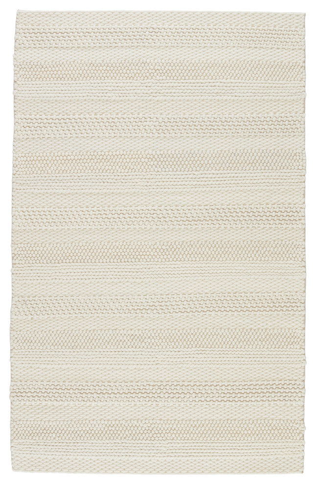 Jaipur Living Lagom Handmade Solid Area Rug, Ivory, 5'x8'