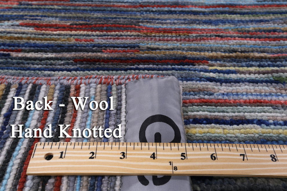 9' 0" X 11' 9" Persian Gabbeh Hand Knotted Rug Q6930