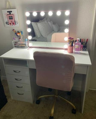 Hollywood Touch Duo Tone Wide LED Makeup Mirror, Rose Gold