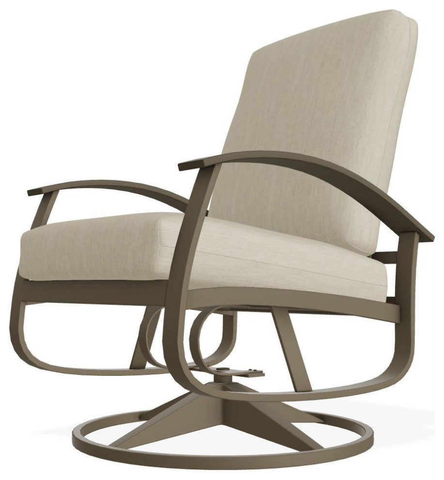 Belle Isle Cushion Outdoor Swivel Rocker, Huskie/Beachwood