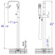 Black Matte Single Lever Floor Mounted Tub Filler Mixer w Hand Held Shower Head