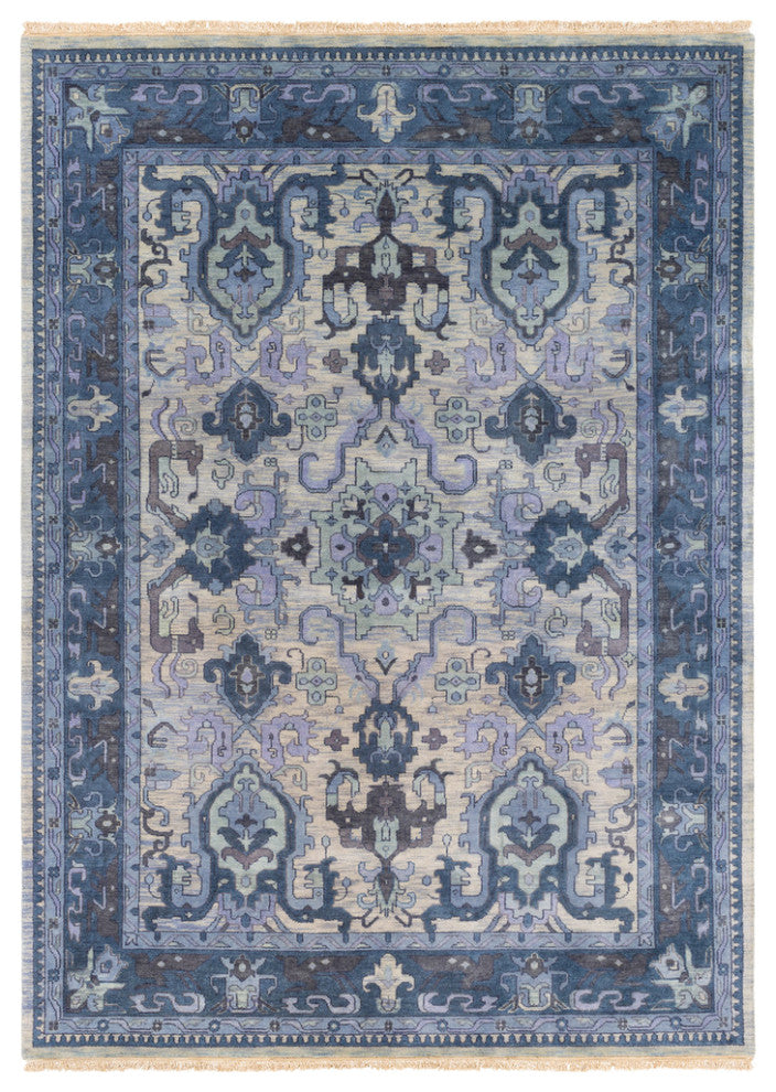 Surya Zeus ZEU-7828 Traditional Area Rug, Navy, 8' x 11' Rectangle