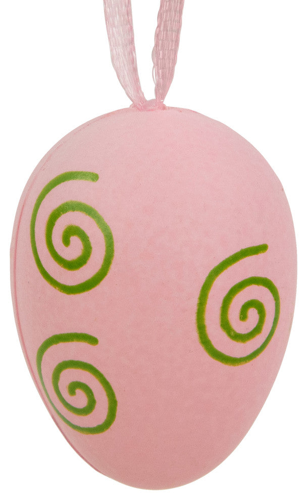 Painted Floral Easter Egg Ornaments, 29-Piece Set, Pastel Pink/Green/White
