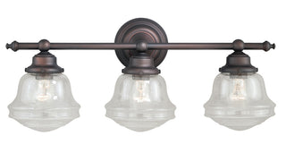 Huntley 3L Vanity Clear Glass Oil Rubbed Bronze