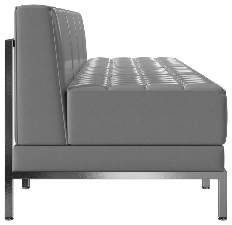 HERCULES Imagination Series LeatherSoft Lounge Set, 4 Pieces, Gray