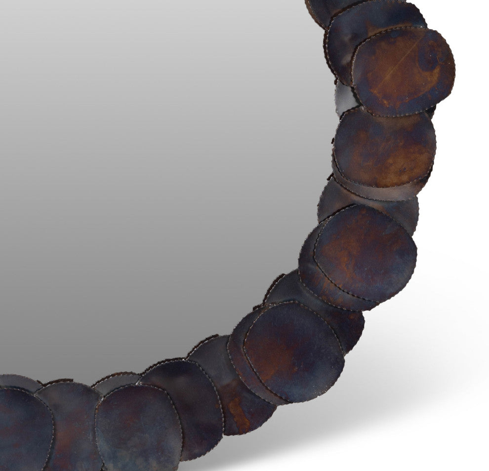 Elements Suri Mirror 43"Dia. Cobalt