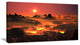 Burning Volcano Country, Landscape Canvas Art Print, 40x20