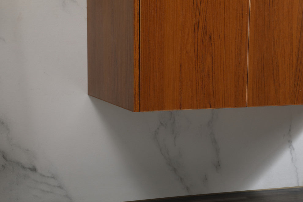 Home Living 40" Single Bathroom Vanity, Teak With Backsplash