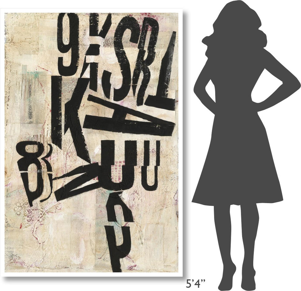 "Type Abstraction I" Digital Paper Print by Mary Urban, 42"x62"