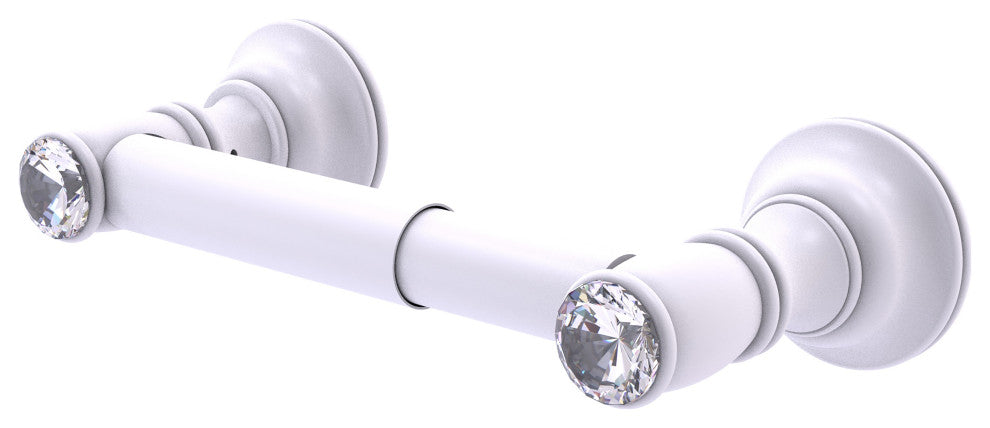 Carolina Crystal 2 Post Toilet Tissue Holder, Matte White