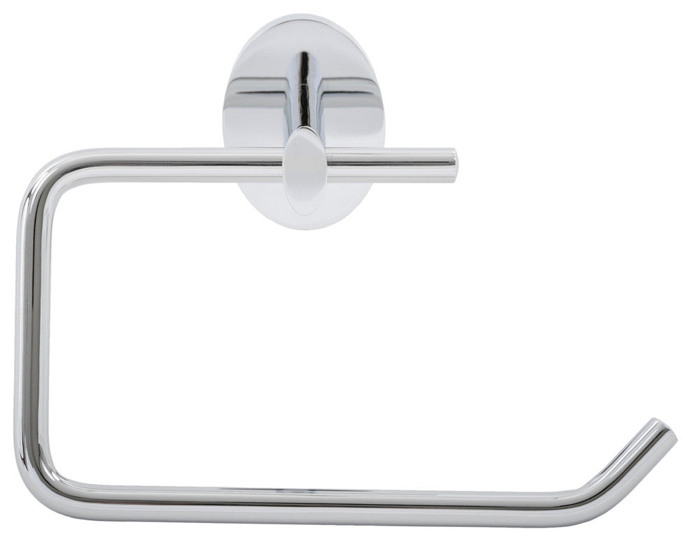 Amalfi 2-Piece Chrome Bathroom Accessory Set w/ Toilet Paper Holder & Robe Hook
