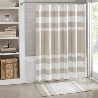 Madison Park Spa Cotton Reversible Bath Rug, Taupe