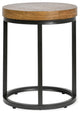 Catta 18" Round Wood End Table Light Brown