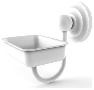 Que New Wall Mounted Soap Dish, Matte White