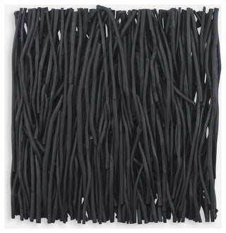 Uttermost Gathered Teak Square Black Wood Wall Decor