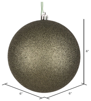 Vickerman 6" Wrought Iron Glitter Ball Ornament, 4 per Bag