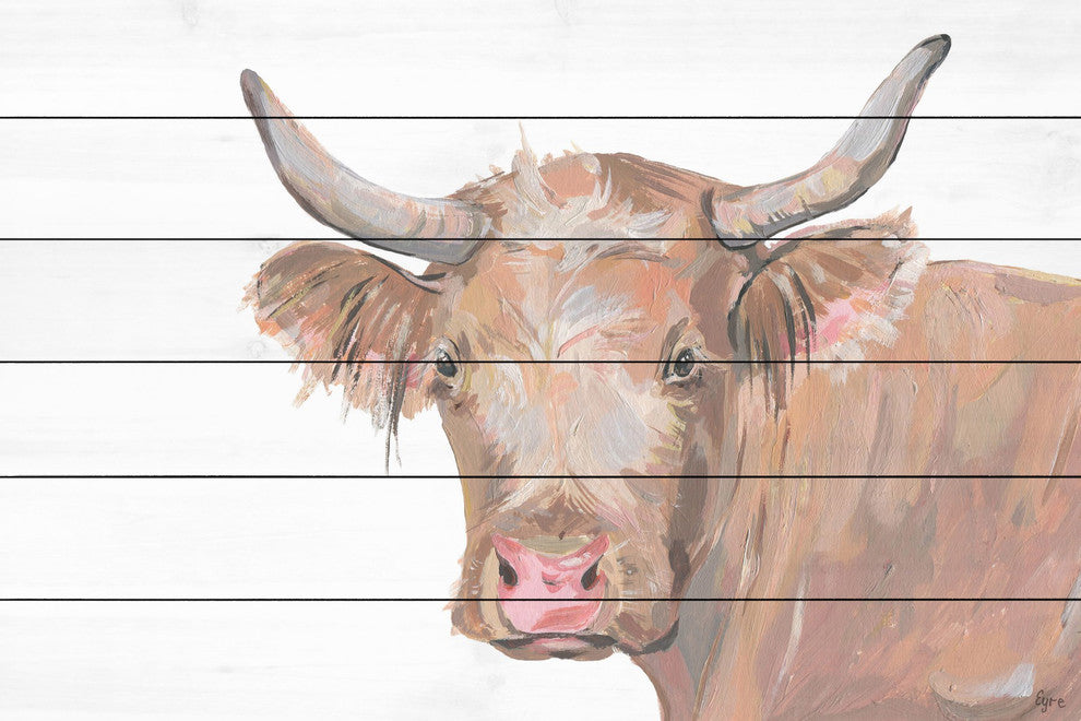 "Really " Painting Print on White Wood, 45"x30"