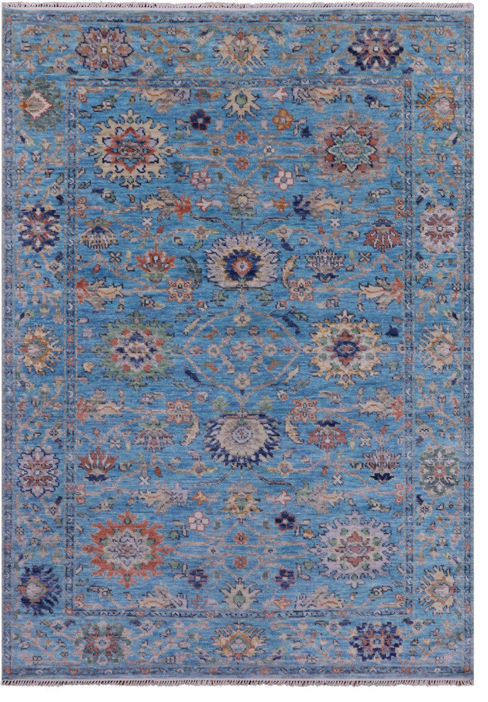 Turkish Oushak Handmade Wool Rug 6' 1" X 8' 7" - Q14944
