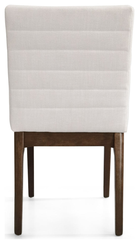 Elisson Mid Century Modern Channel Stitch Dining Chairs, Set of 6, Lig
