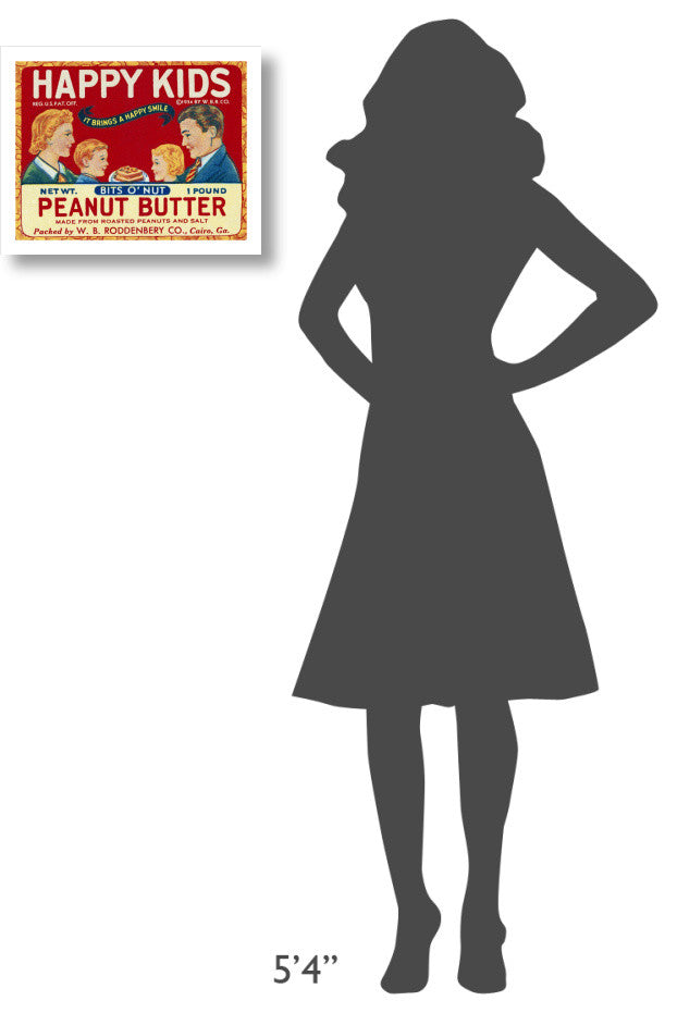 "Happy Kids Bits o' Nut Peanut Butter" Paper Print by Retrolabel, 18"x14"