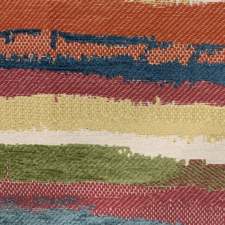 Plutus Multi-Color Cuba Stripe Luxury Throw Pillow, 12"x20"
