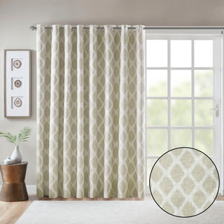 SunSmart Blakesly Ikat Blackout Window Panel, Grey, Taupe, 100"x84"