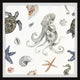 "Ocean Dwellers" Framed Painting Print, 18x18
