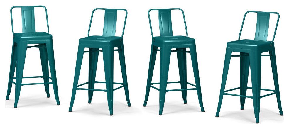 Rayne 24 inch Metal / Wood Counter Height Stool (Set of 4)