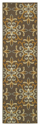 Oriental Weavers Bali Collection Grey/Gold Floral Indoor/Outdoor Rug 2'3"X7'6"