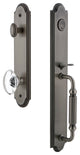 Arc 1-Piece Dummy Handleset, F Grip and Provence Knob, Antique Pewter, 848696