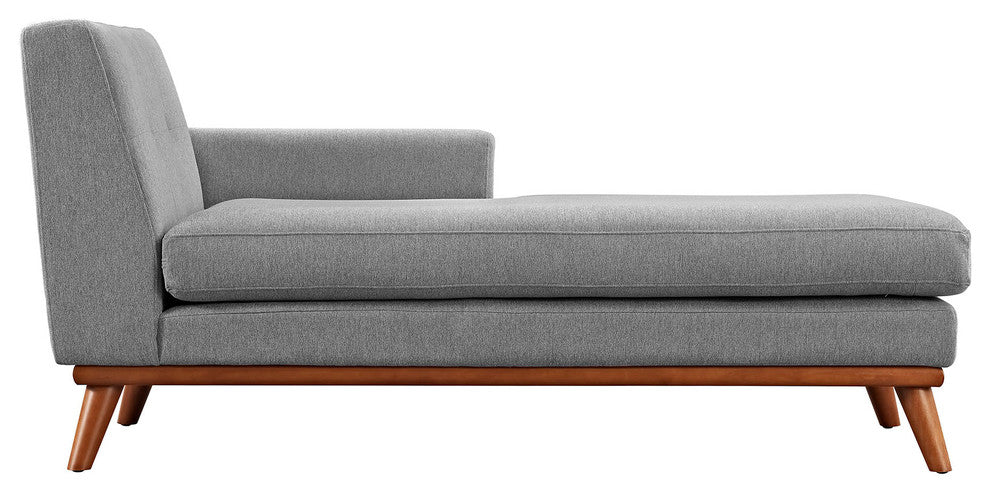 Modern Contemporary Right-Arm Chaise , Gray, Fabric
