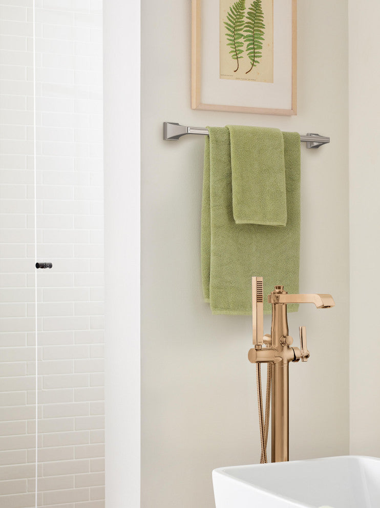 Amerock Mulholland Traditional Towel Bar, Brushed Nickel, 24" Center-to-Center