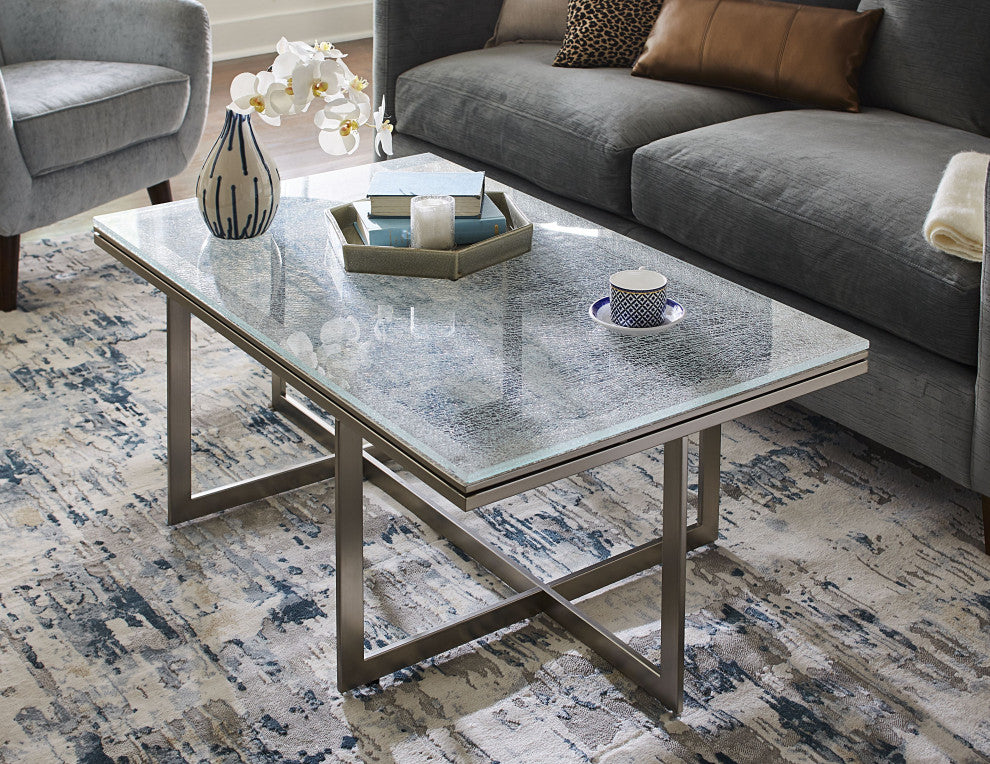 Modus Eliza 3 PC Coffee, End & Console Table Set in Ultra White
