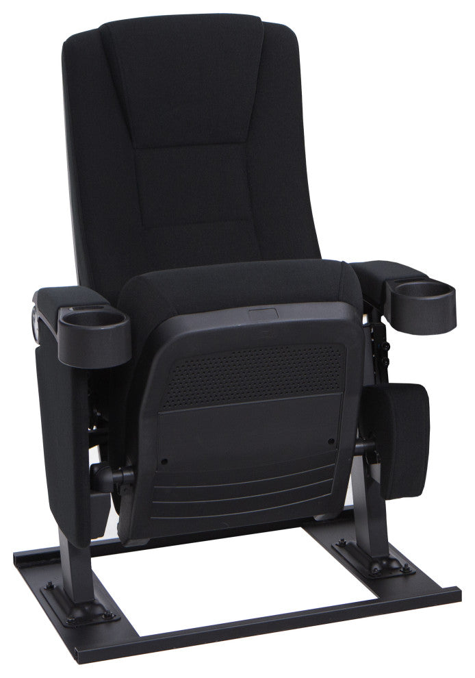 Seatcraft Zenith Movie Theater Seating, Black, Row of 3