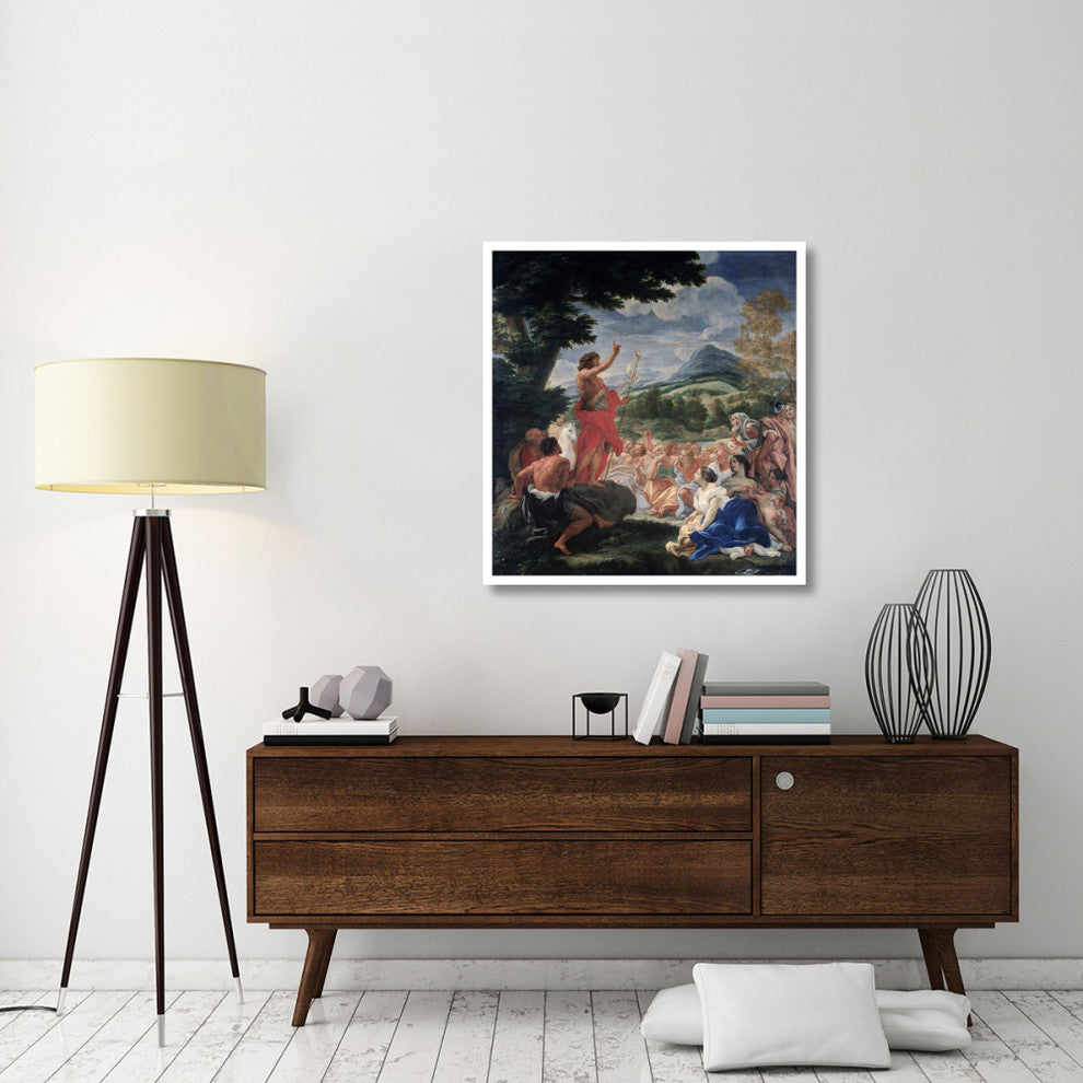 "The Sermon of St. John the Baptist" Digital Paper Print by Baciccio, 36"x38"