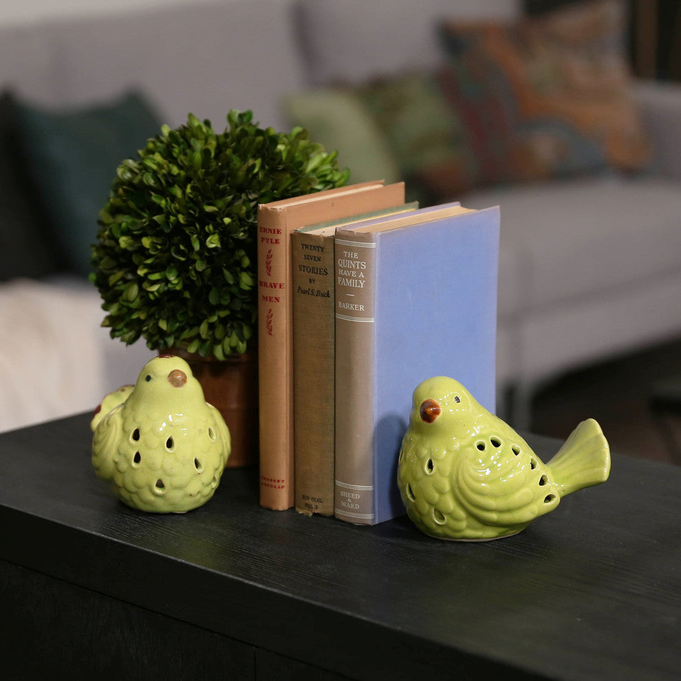 Porcelain Figurines, Gloss Green