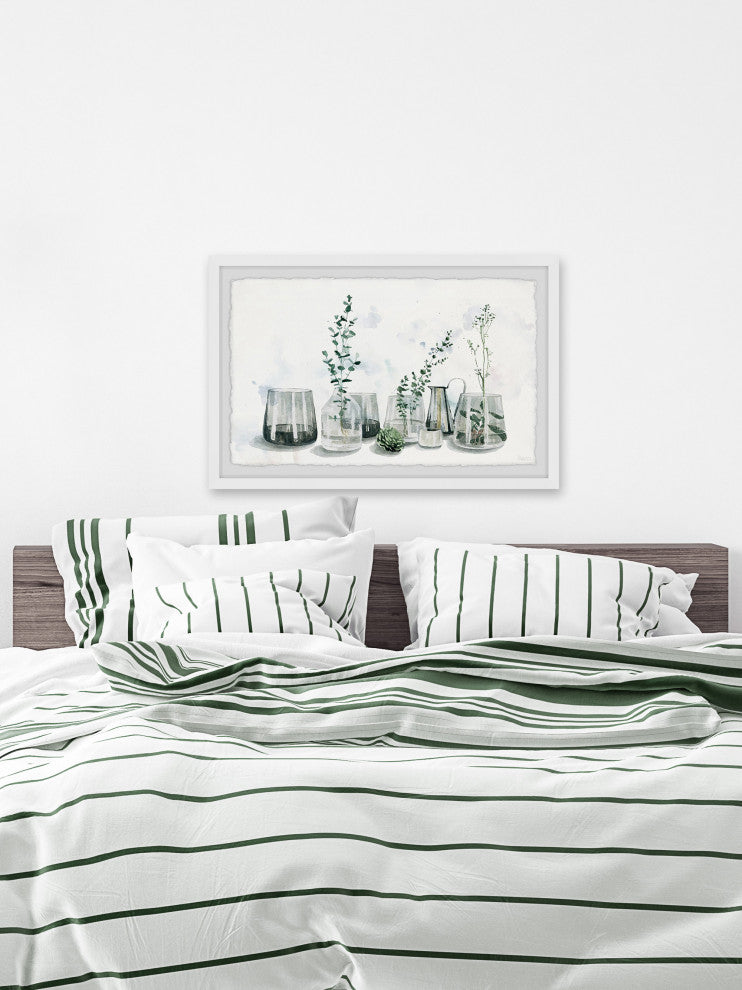 "Glasses and Greens" Framed Painting Print