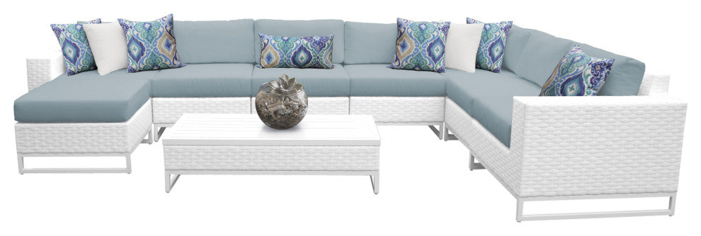 Miami 9 Piece Outdoor Wicker Patio Furniture Set 09b Spa