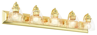 Polished Brass Transitional, Colonial, Vanity Sconce
