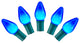 Vickerman X8Gc752 25 Blue Ceramic C7 Led Light, 16' Christmas Light Strand