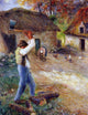 Camille Pissarro Pere Melon Cutting Wood, Gallery Wrapped Canvas, 21"x28"