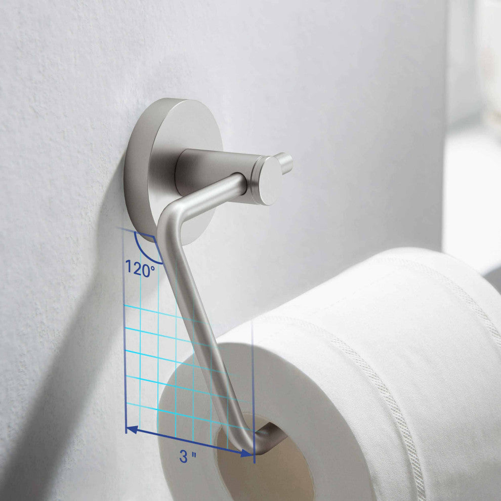 Circular Toilet Paper Holder, Brushed Nickel