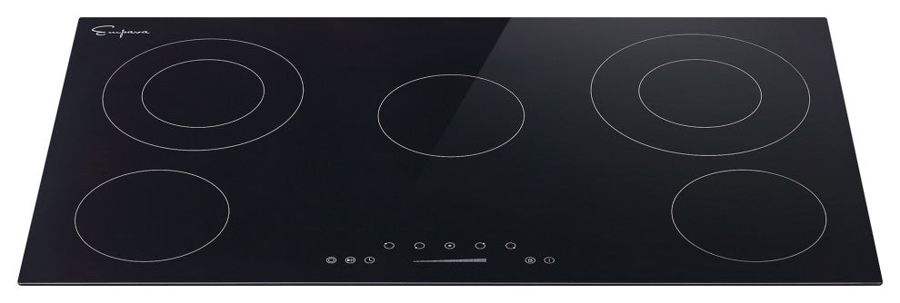 Built-in 36" 5 Elements Smooth Surface, Radiant Black Electric Cooktop